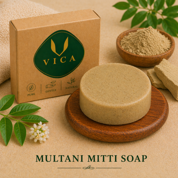 Vica Multani Mitti Detox Soap – Oil Control & Deep Cleansing