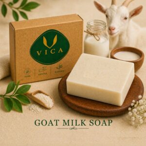 Vica Goat Milk Soap – Moisturizing & Gentle Natural Bath Bar for Soft Skin