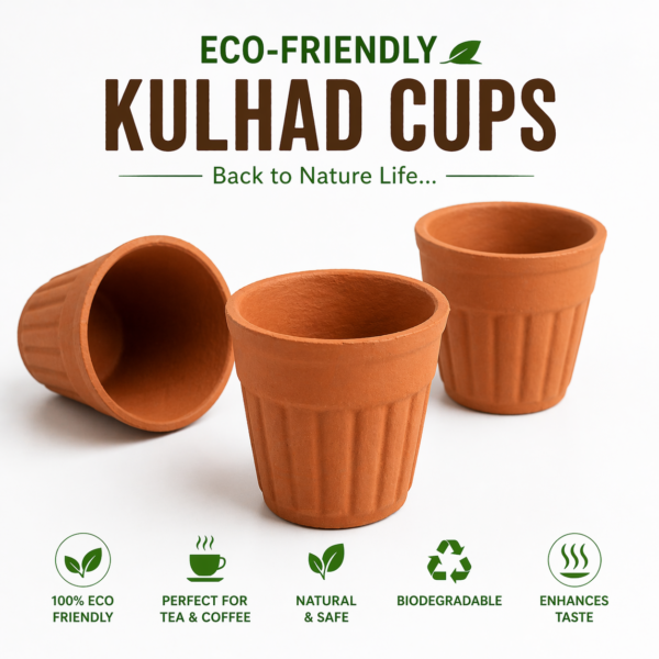 Eco-Friendly Clay Tea Cups (Kulhad) – 50ml to 140ml | Disposable Mitti Glass